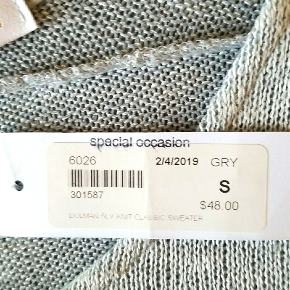 Grey knit blouse